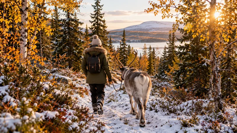 Walk with Reindeer at Apukka